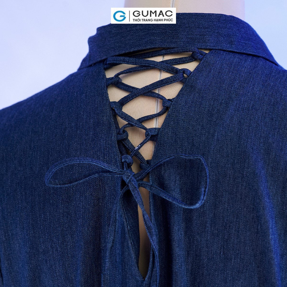 [Có size đến 85kg] Đầm sơ mi bigsize denim thời trang GUMAC DD10039