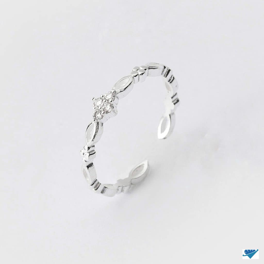 Nhẫn bạc nữ thời trang chất liệu bạc s925 MS04f