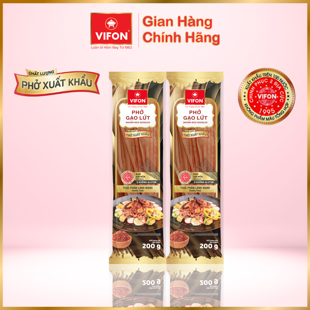 Thùng 10 gói Phở khô xuất khẩu gạo lứt 200gr/gói