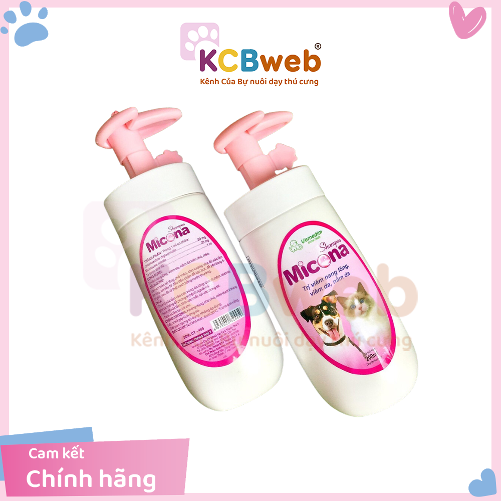 Sữa tắm đặc trị viêm nang lông, viêm da cho chó, mèo MICONA