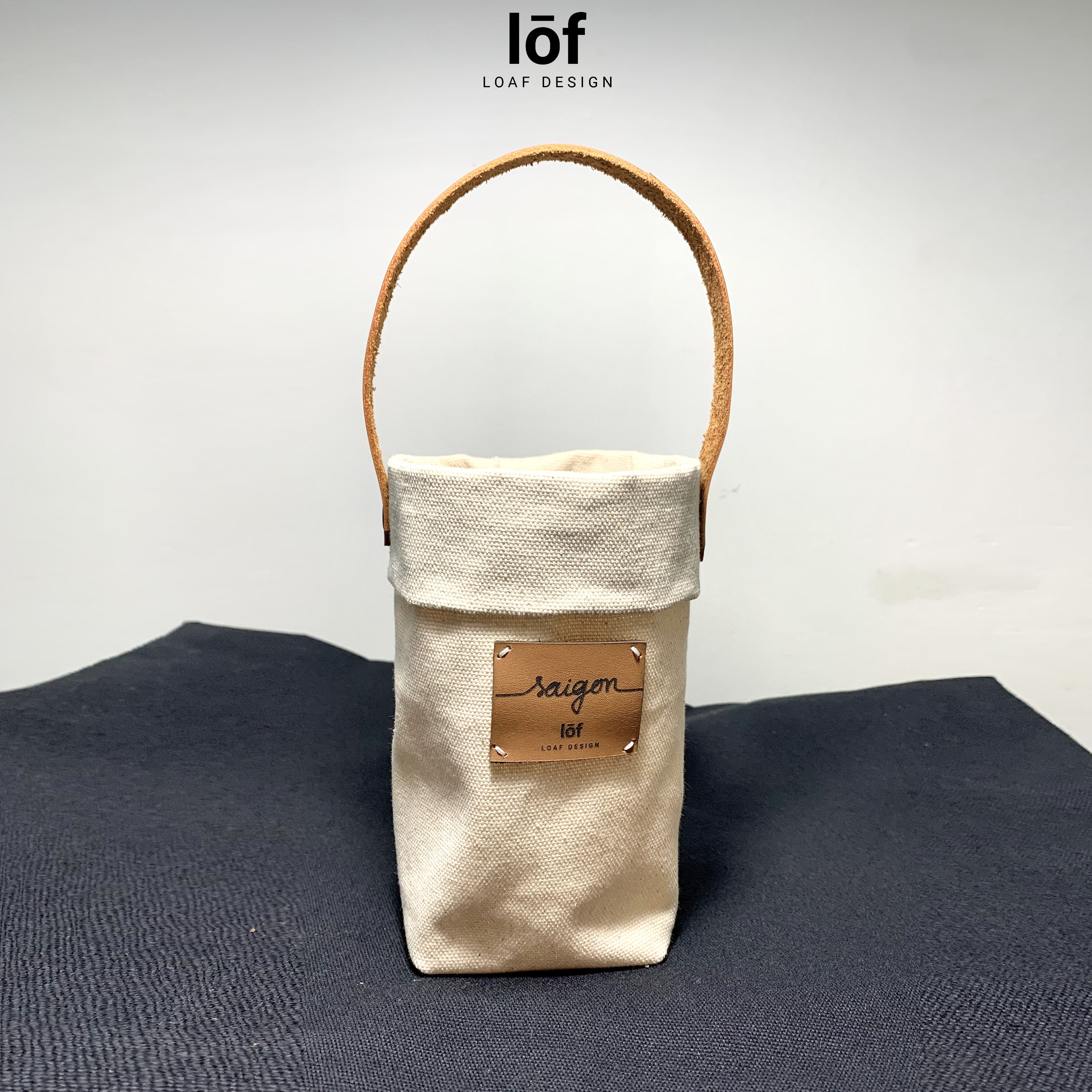 Quai xách ly giữ nhiệt vải bố phối da Loaf Design
