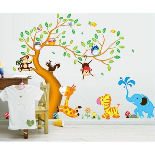 Decal dán tường Vườn bách thú to nhất