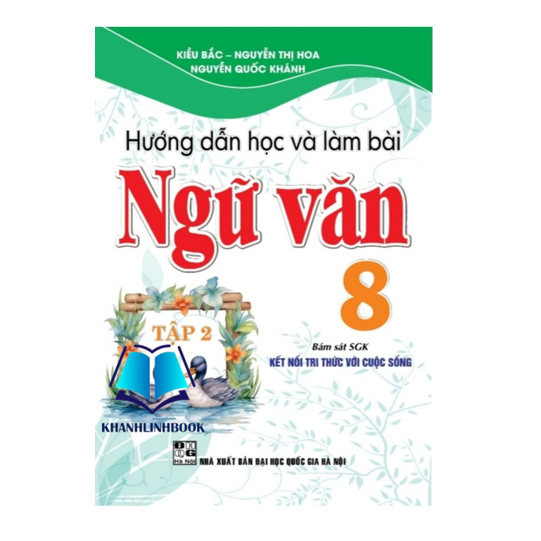 SÁCH - combo hướng dẫn học và làm bài ngữ văn 8 - tập 1 + 2  -MK-HA
