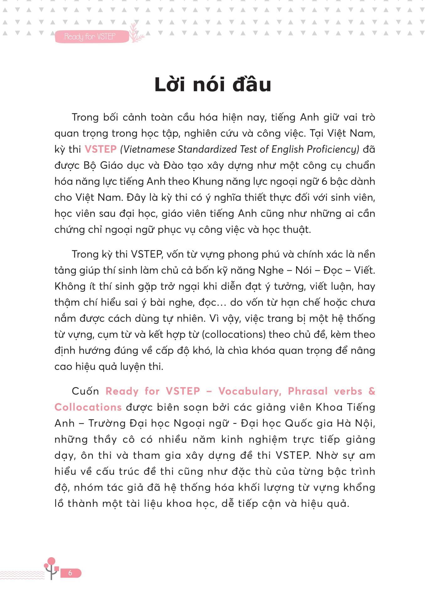 Sách - Ready For VSTEP - Vocabulary, Phrasal Verbs And Collocation B1 B2 - ảnh 5