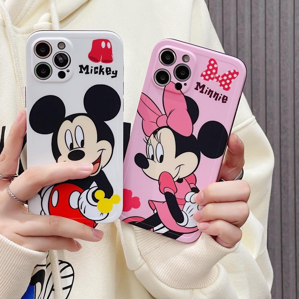 DISNEY Ốp Điện Thoại Họa Tiết Hoạt Hình Mickey Minnie Cho iphone 13 Pro Max i13 13pro 11ProMax i11 X XR Xs Max 7plus 8plus 12Pro 12 Pro Max