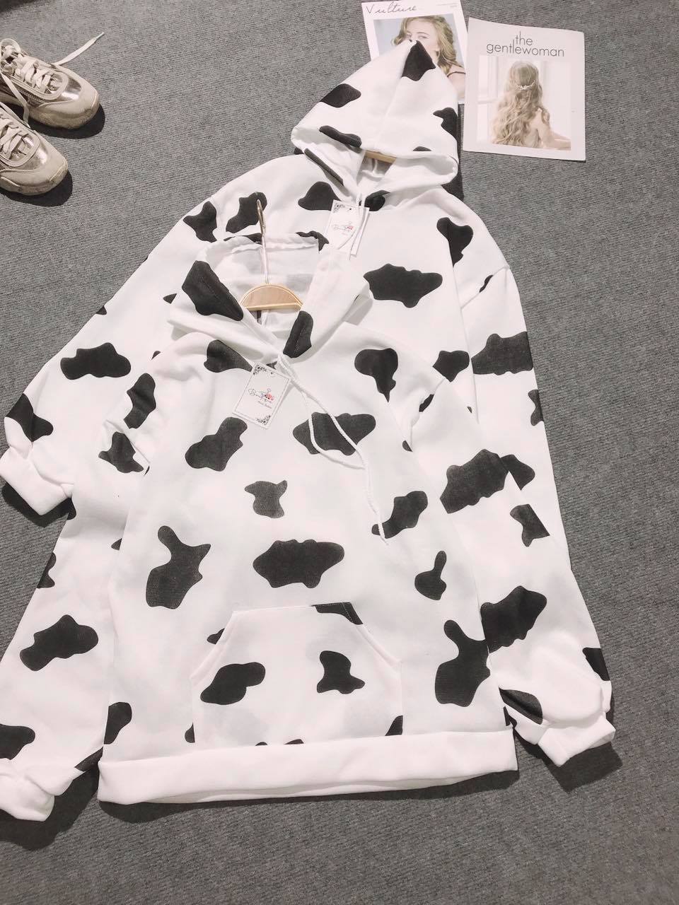 Áo Hoodie Bò Sữa Chất Nỉ - Cotton Dày Mịn