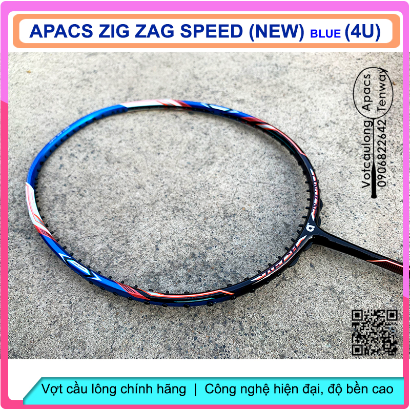 Vợt cầu lông Apacs Zig Zag Speed (4U New Blue) – Vợt cân bằng ổn định, dễ đánh dễ thuần