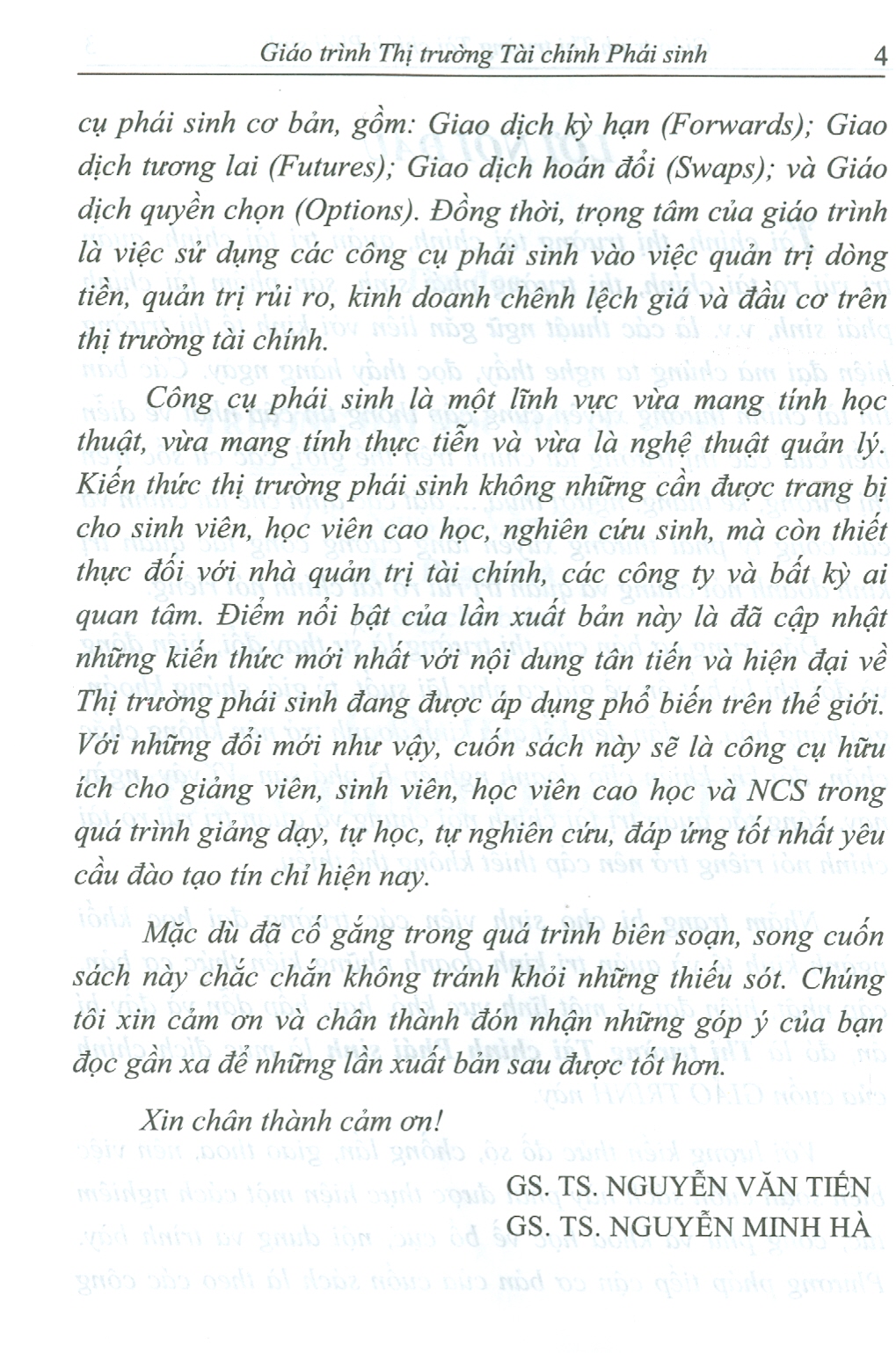 Giáo Trình Thị Trường Tài Chính Phái Sinh