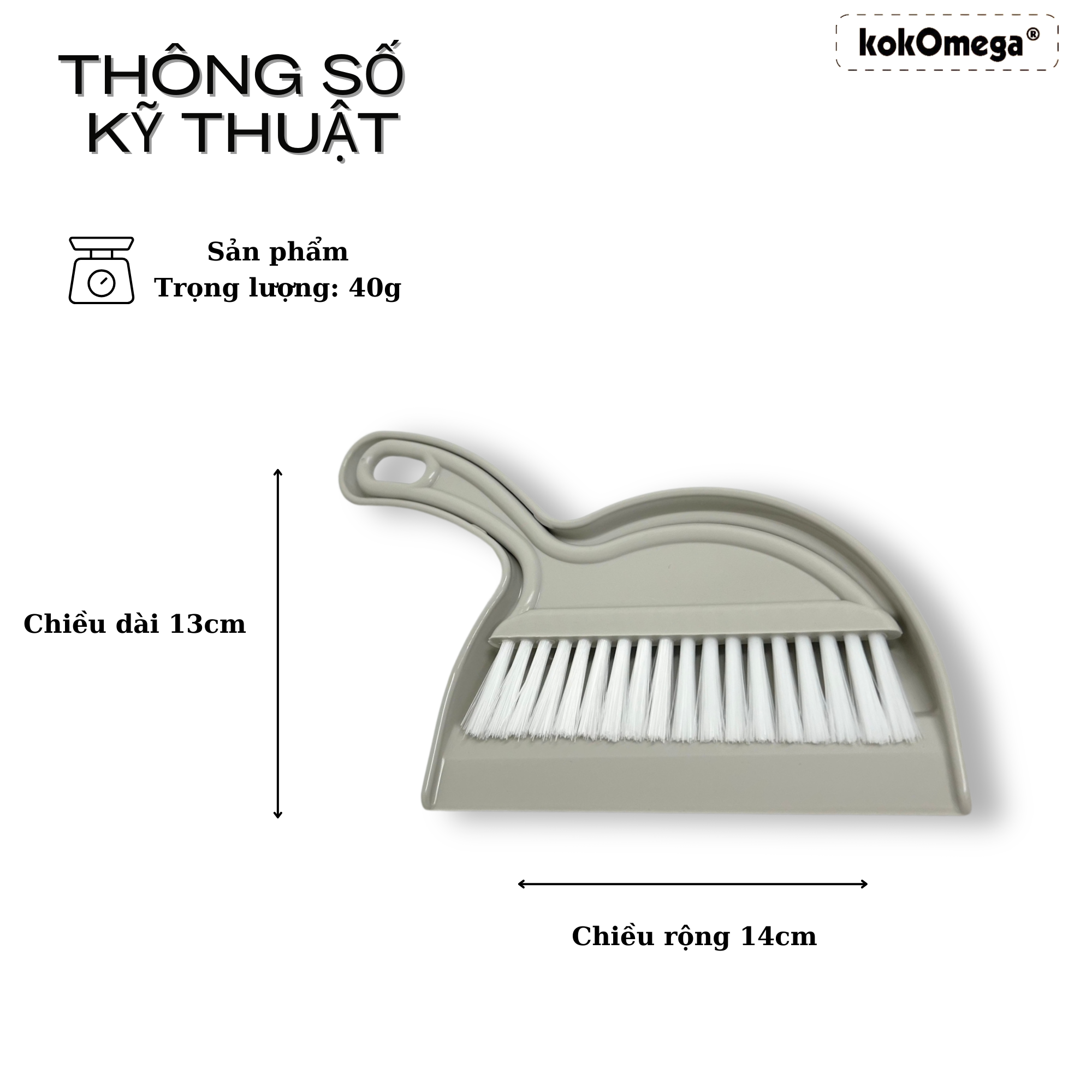 Bộ Chổi Quét Bàn Phím Siêu Mini, Quét Tóc Trên Giường, Quét Lông Thú Cưng kokOmega Hàn Quốc ( AJ-0840)