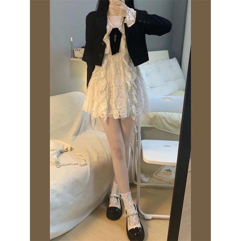 VÁY REN TAY DÀI LOE PHỐI NƠ TIỂU THƯ