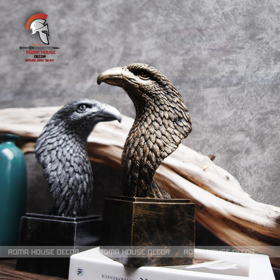 Tượng chim đại bàng decor trang trí nhà cửa cao 30cm