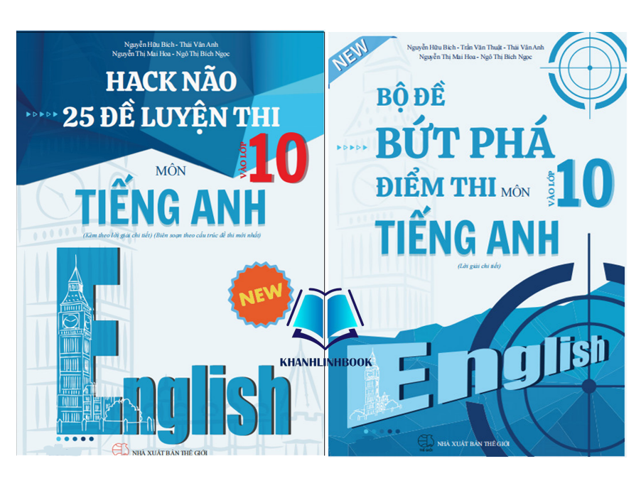 Sách - Combo Bộ đề bứt phá điểm thi vào lớp 10 môn tiếng Anh + Hack não 25 đề luyện thi vào 10 môn Tiếng Anh