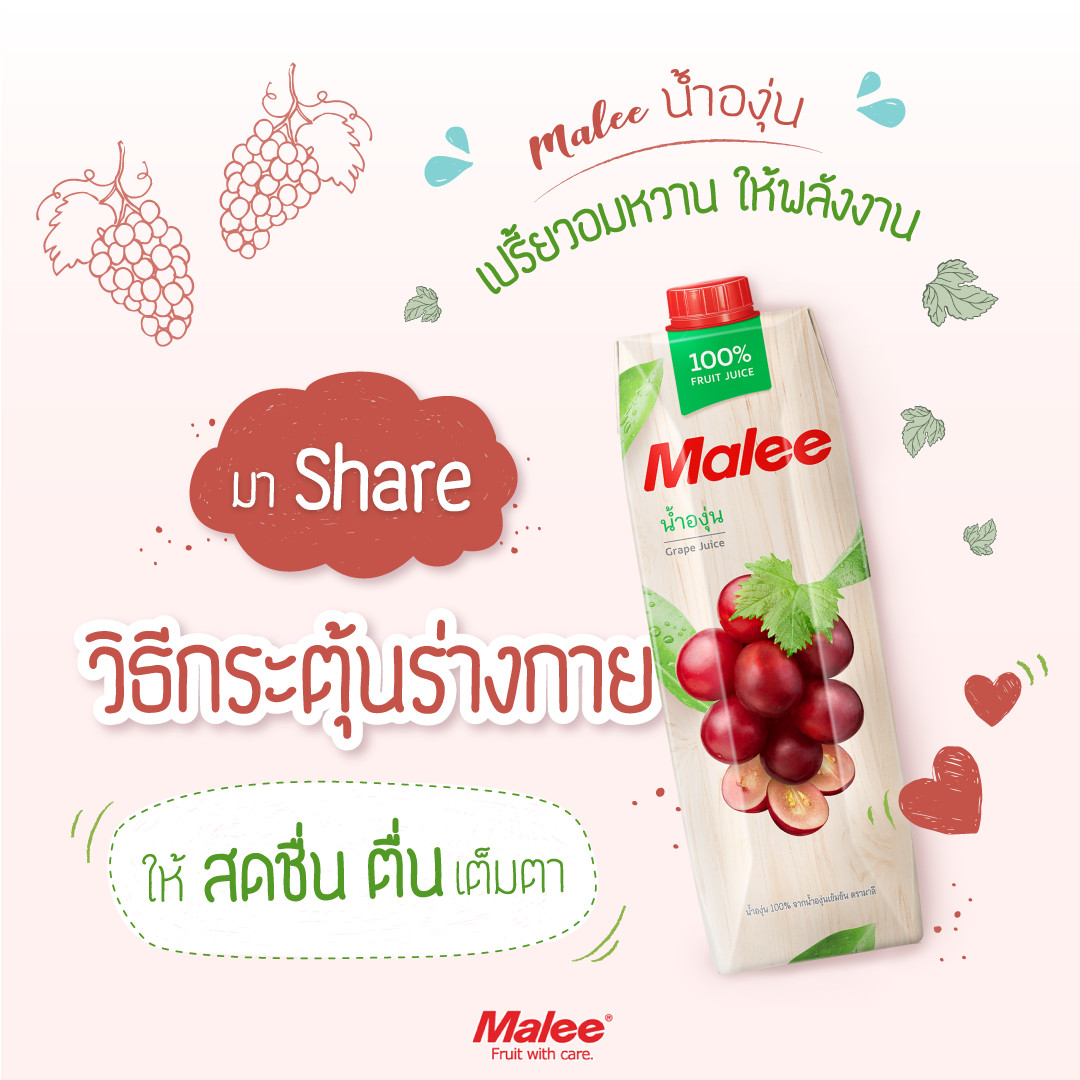 COMBO 3 Hộp Nước Ép Nho + Quýt + Cherry Malee 1L