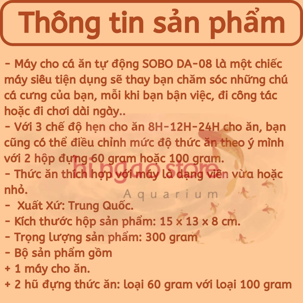 Máy cho cá ăn tự động SOBO DA-08 - Thiết bị cho cá ăn tự động - Phụ kiện cá cảnh | Hingaostore.
