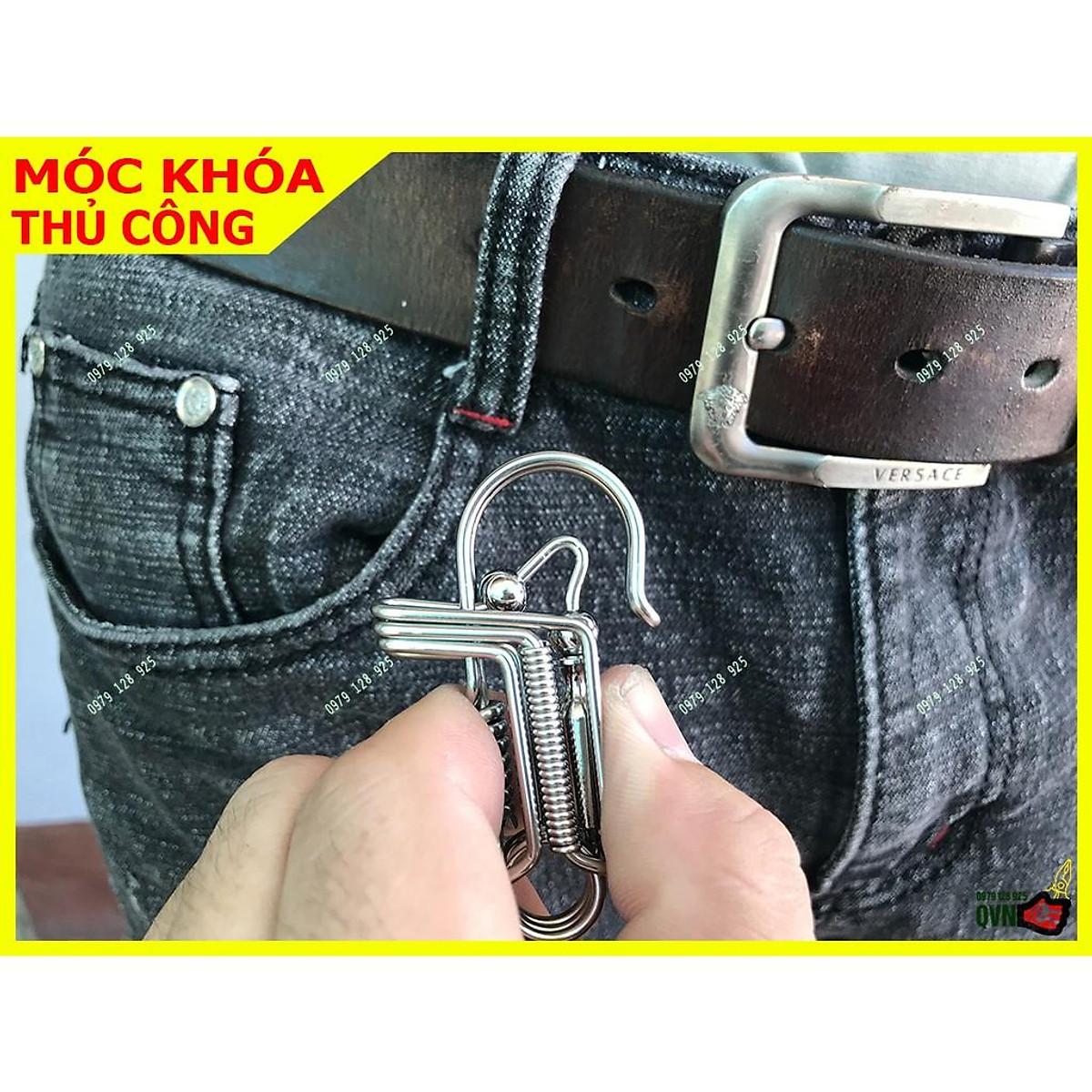 Móc Khóa Inox 304 gắn LỘC BÌNH phong thủy | Móc khóa xe máy ô tô đẹp chất liệu inox được uốn thủ công