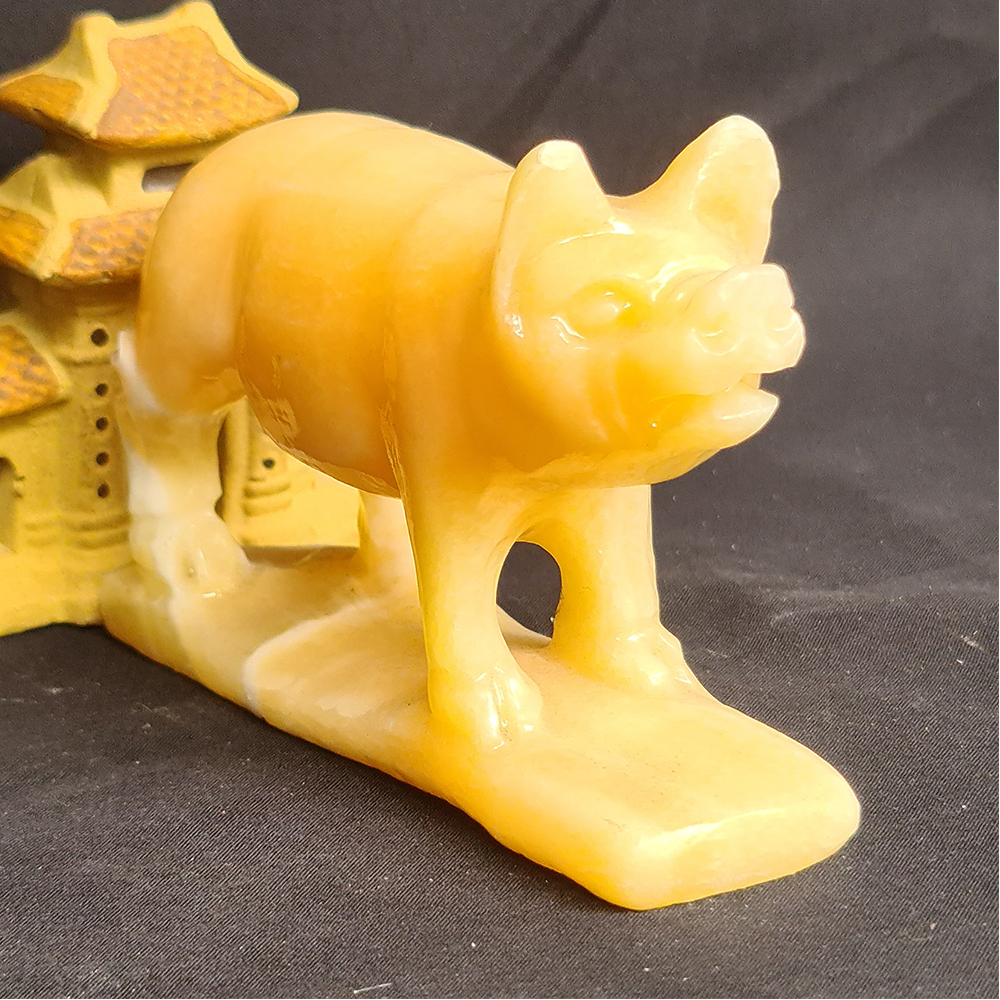 Tượng Phong Thuỷ Tuổi Hợi - Lợn - Heo 12 Con Giáp Đá Ngọc Hoàng Long - 10cm - Mx - Hợp Mệnh Thổ, Kim