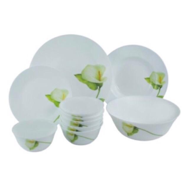 Bộ chén đĩa thủy tinh Diva Ivory I.B 10 món