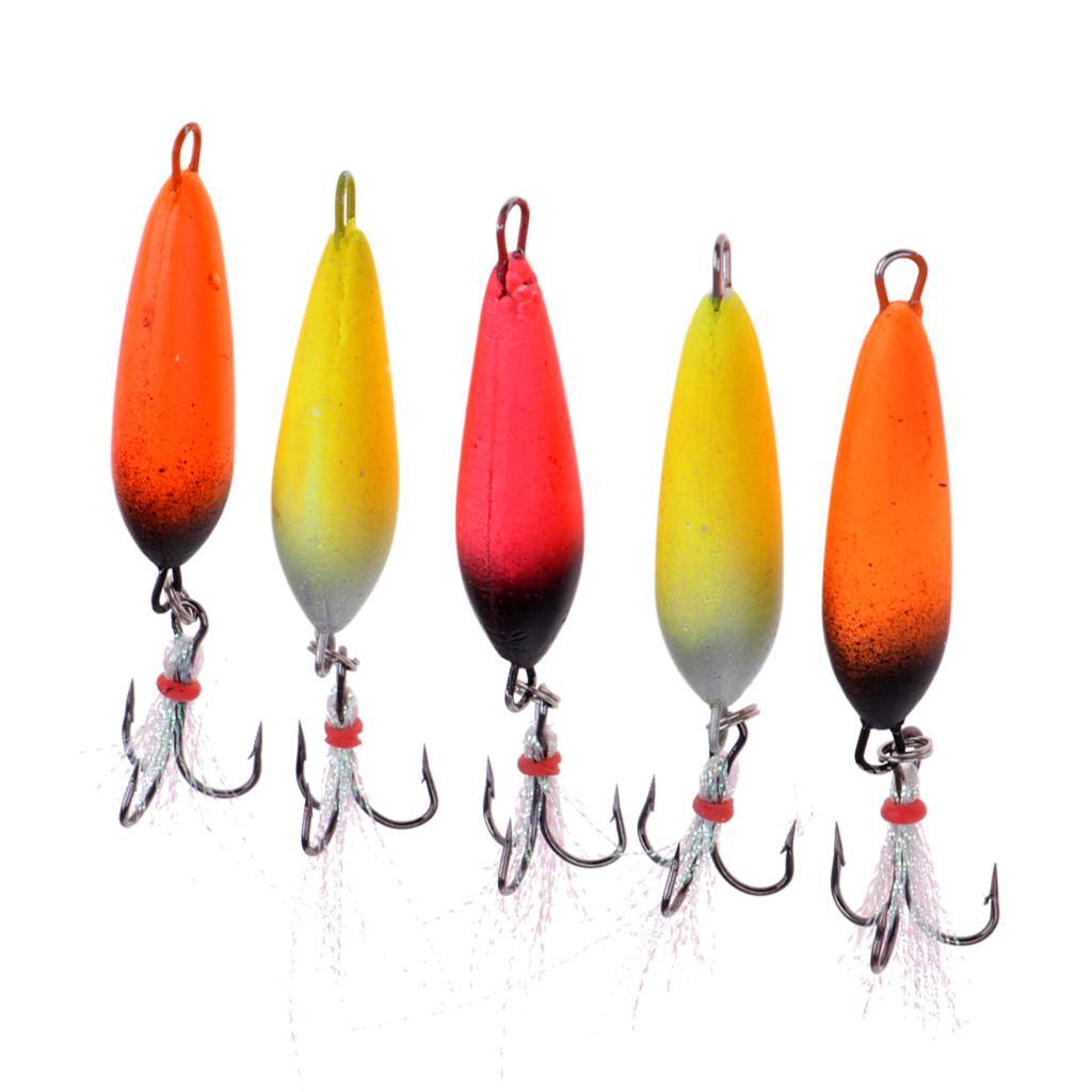 5 Pieces EVA Bright Fishing Lures Fishing Baits Crankbaits Bass Fishing Tool
