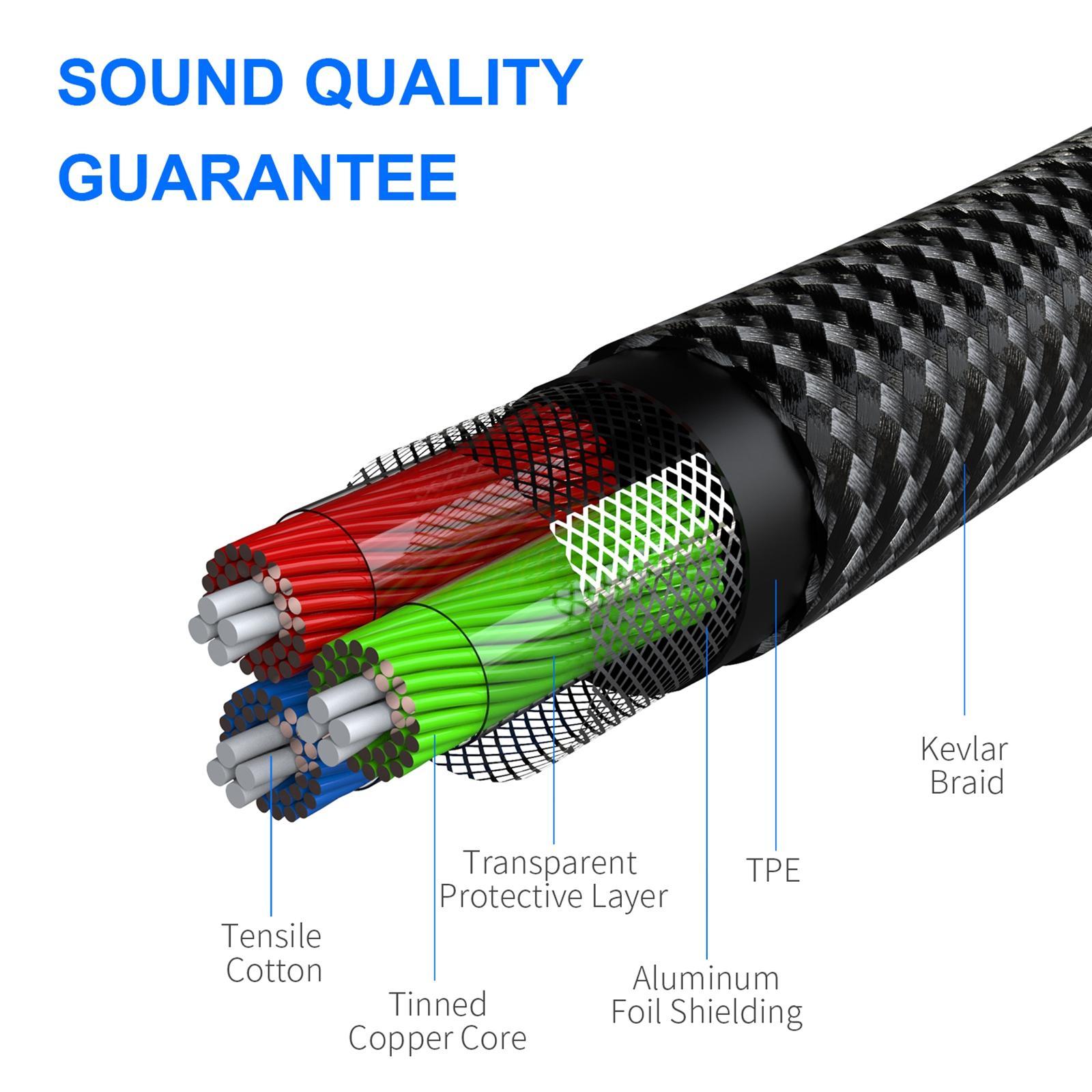 USB C to 3.5mm Audio AUX Cable USB C to AUX Cable Dongle Cable Cord for PC