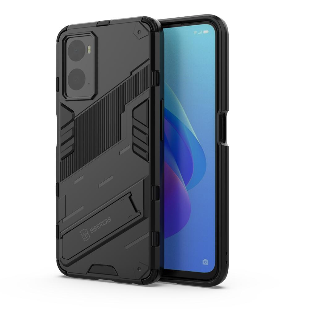 Ốp lưng cho Oppo A76 A96 Realme 9i 4G chống sốc Iron Man PUNK cao cấp kèm giá đỡ