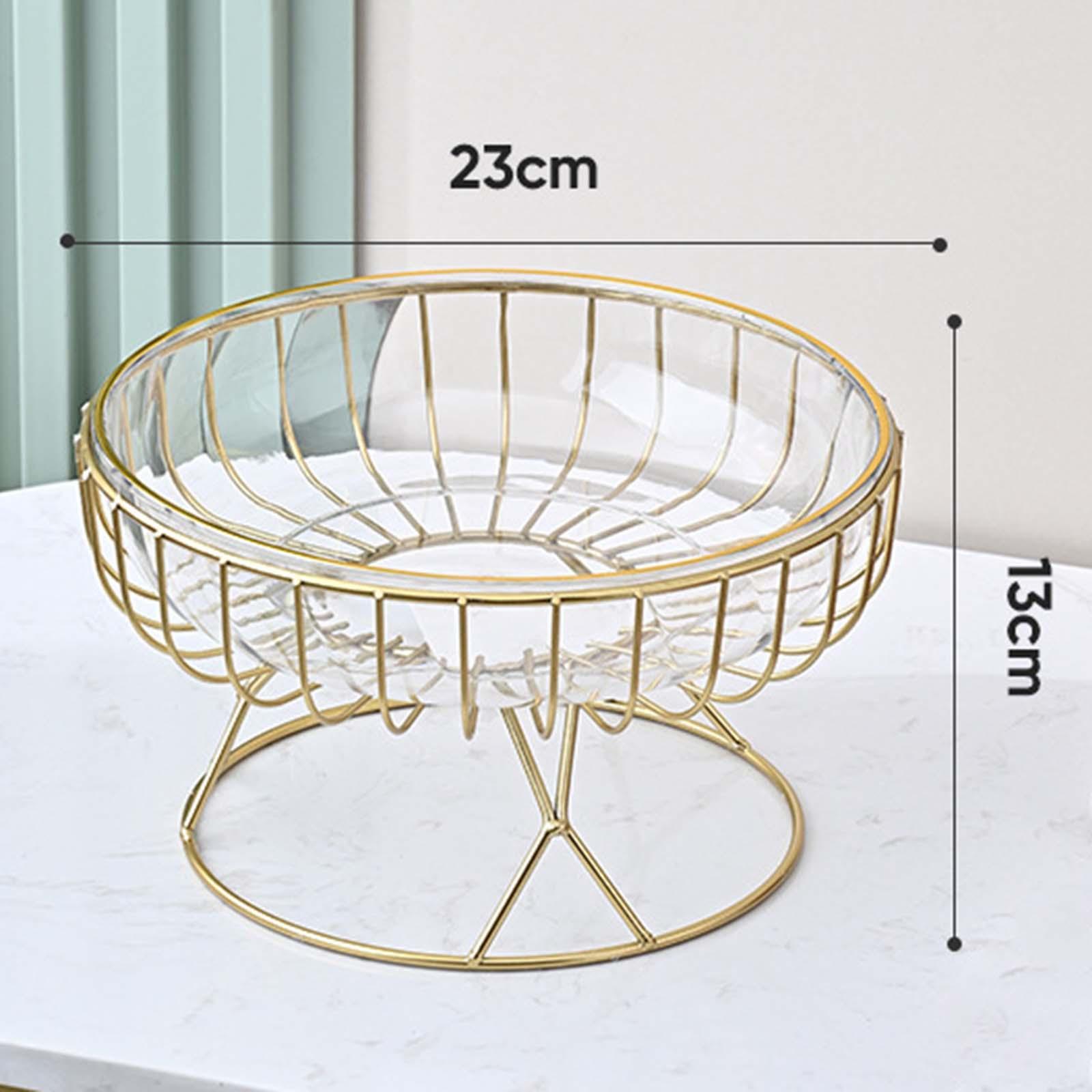 Metal Wire Fruit Storage Basket Snack Vegetables Serving Bowl Basket Holder Fruit Bowl for Table Centerpiece Kitchen Tabletop
