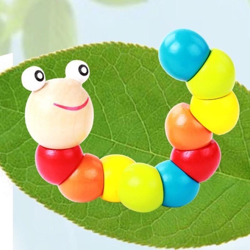 SÂU GỖ MONTESSORI - SÂU GỖ KÍCH THÍCH PHÁT TRIỂN CẦM NẮM CHO BÉ