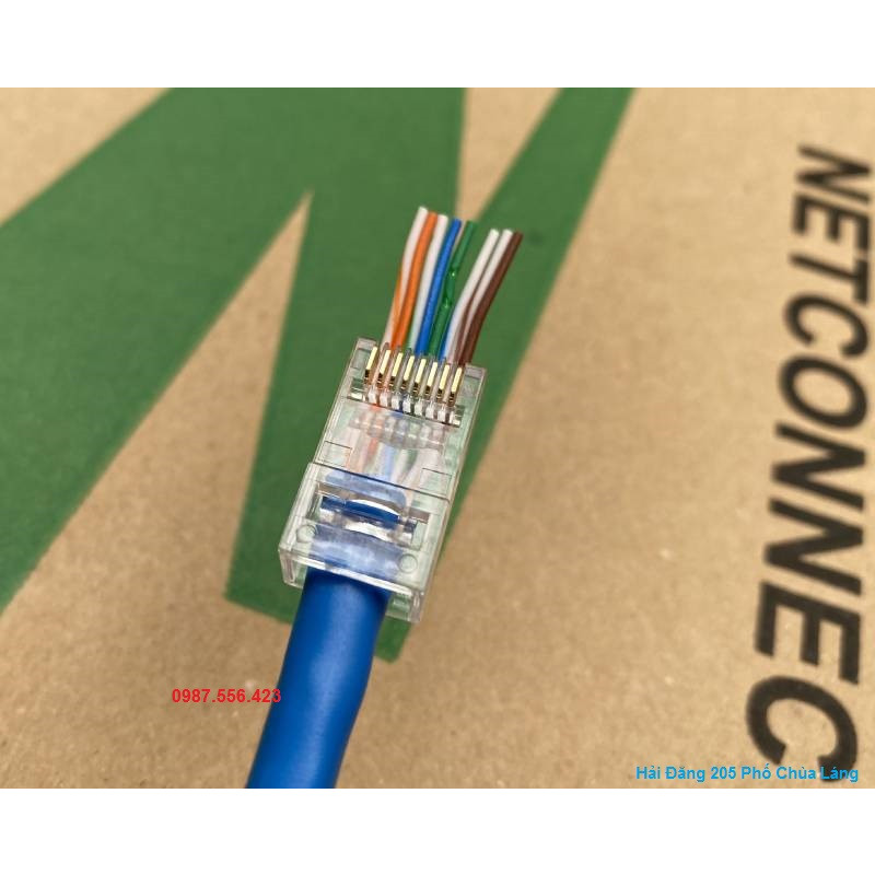 Đầu bấm mạng cat6 xuyên Thấu chân đồng ( sole)