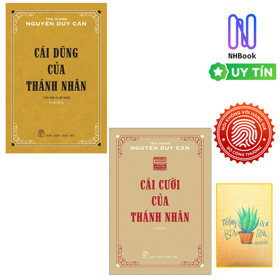 Combo Cái Cười Của Thánh Nhân Và Cái Dũng Của Thánh Nhân Tặng Kèm Sổ Tay Xương Rồng