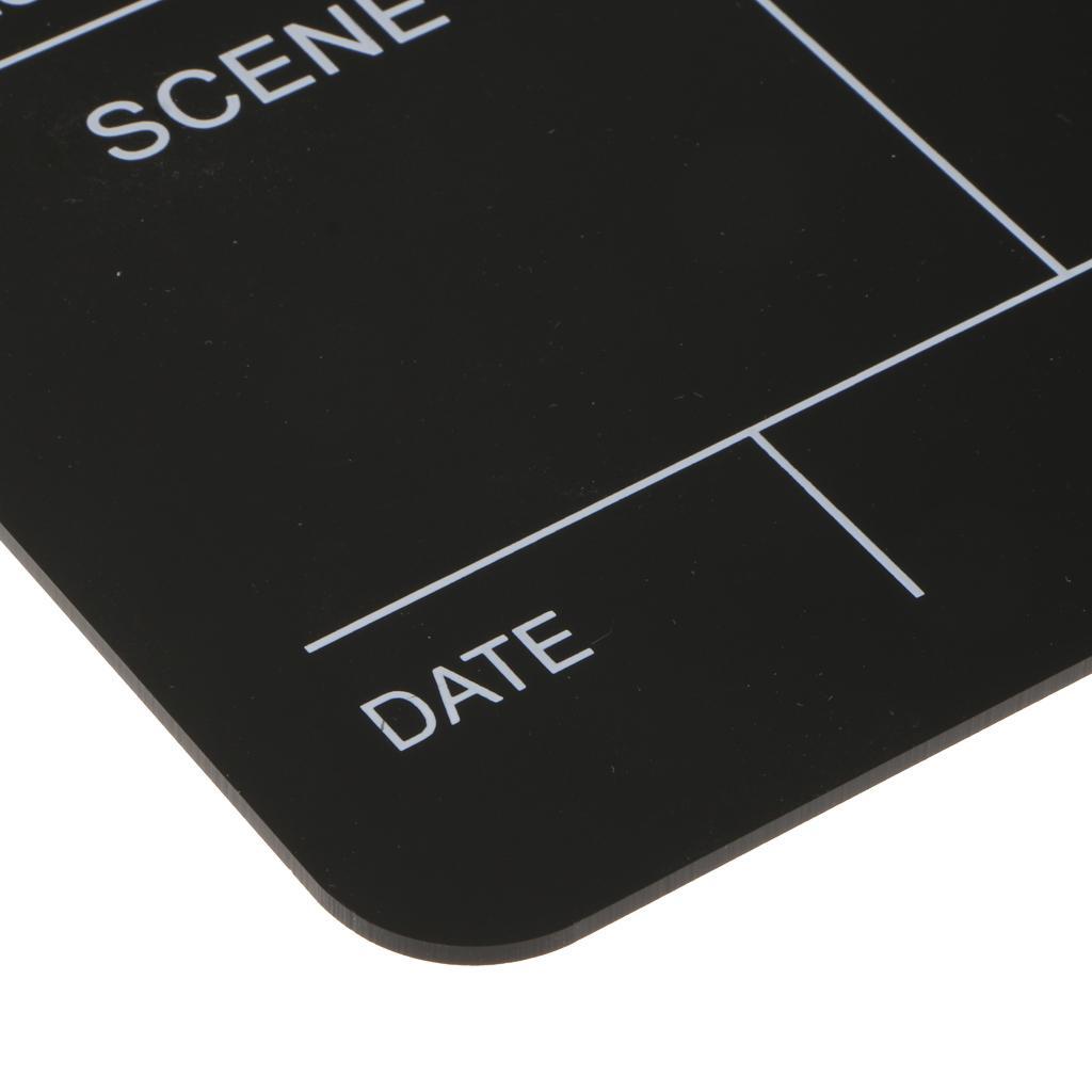 Movie Director Acrylic Slate Clapboard with Color Sticks (Black)