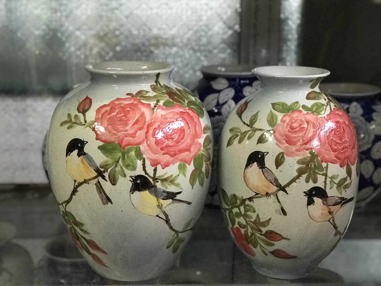 BÌNH HOA VẼ TAY HÀNG VẼ KỸ H28 Và 25CM.