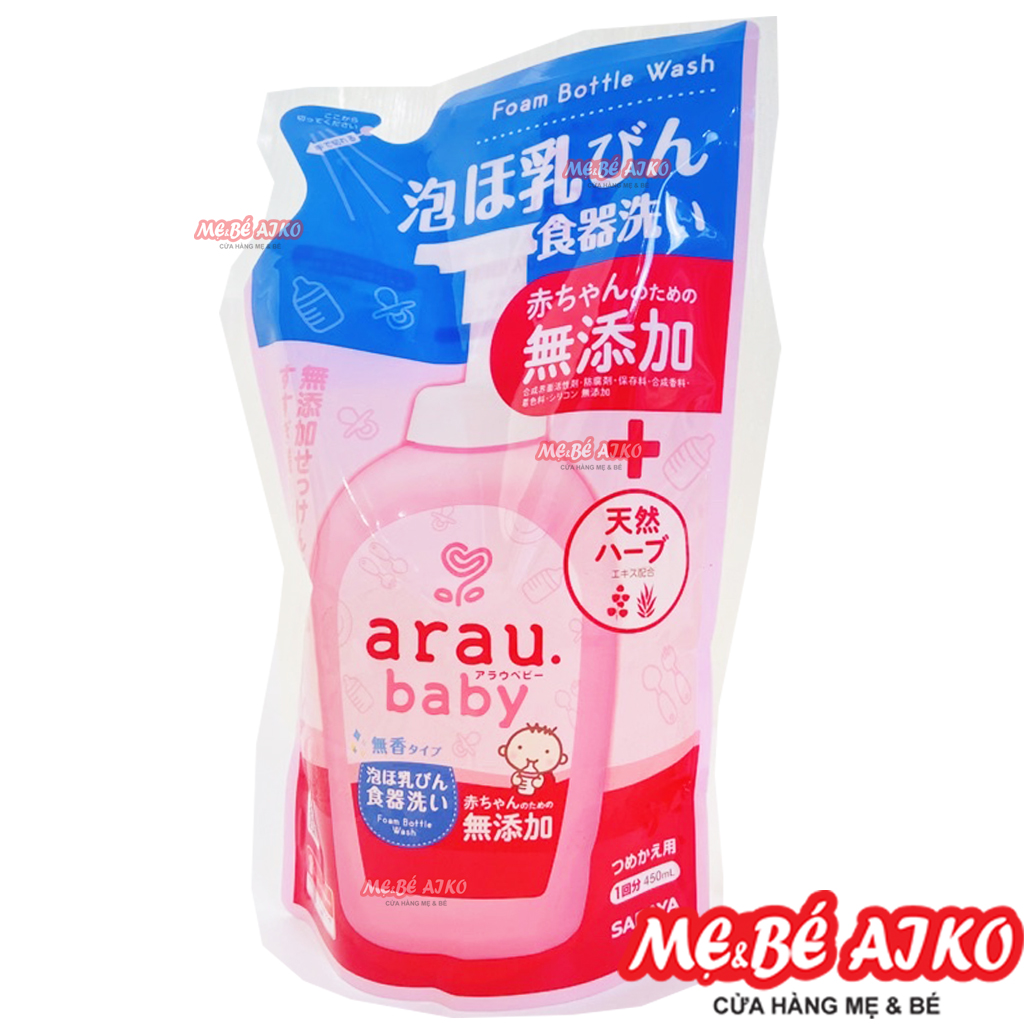 Nước Rửa Bình Arau Baby Dạng Túi 450ml