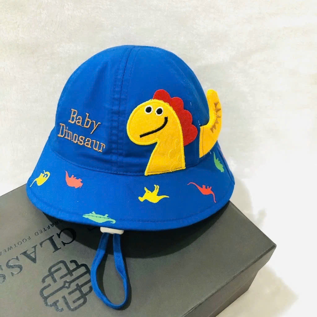 Nón cho bé (3 tháng - 18 tháng), mũ chống nắng KHỦNG LONG vải Cotton mềm êm cute (Ảnh thật)