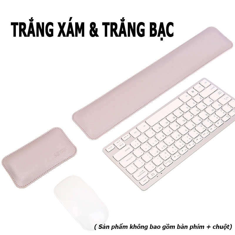 Miếng Lót Cổ Tay Máy Tính, Da PU Cao Cấp; Kê Tay Bàn Phím; Đệm Tay Di Chuột Laptop; Sử Dụng Hai Mặt Thông Minh- Hàng nhập khẩu