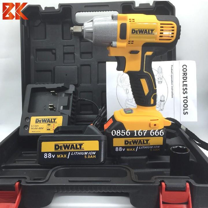 Máy siết bulong Dewalt 88V 320Nm ( TẶNG Đầu khẩu ) – Máy bắt vít, máy vặn vít Dewalt – Không chổi than