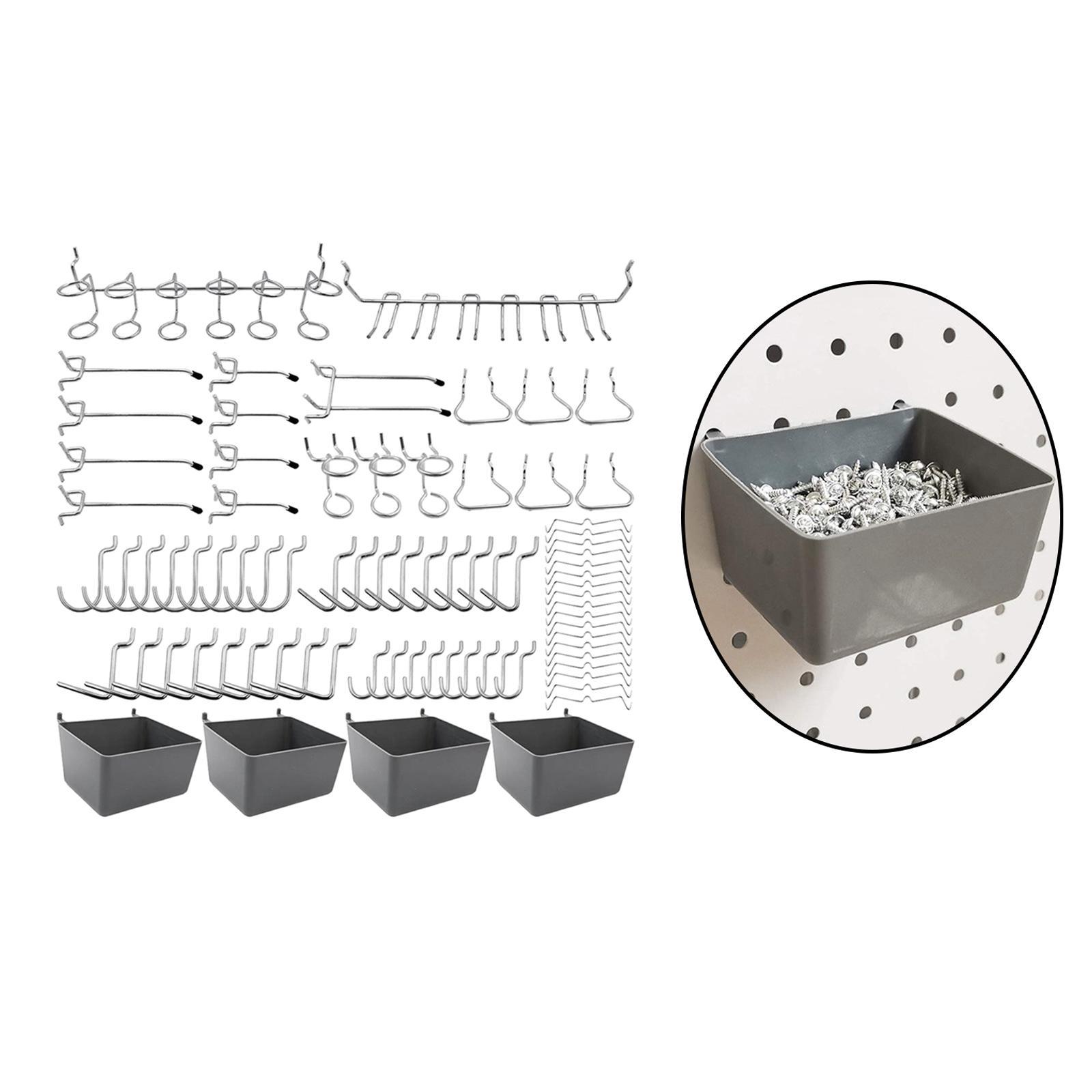 Pegboard Hooks W/ Peg Board Bins Pegboard Accessories Utility for Tool Shed