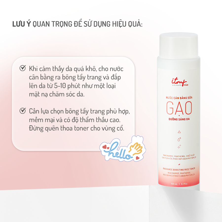 Nước Cân Bằng Sữa Gạo Dưỡng Sáng Da 150mL