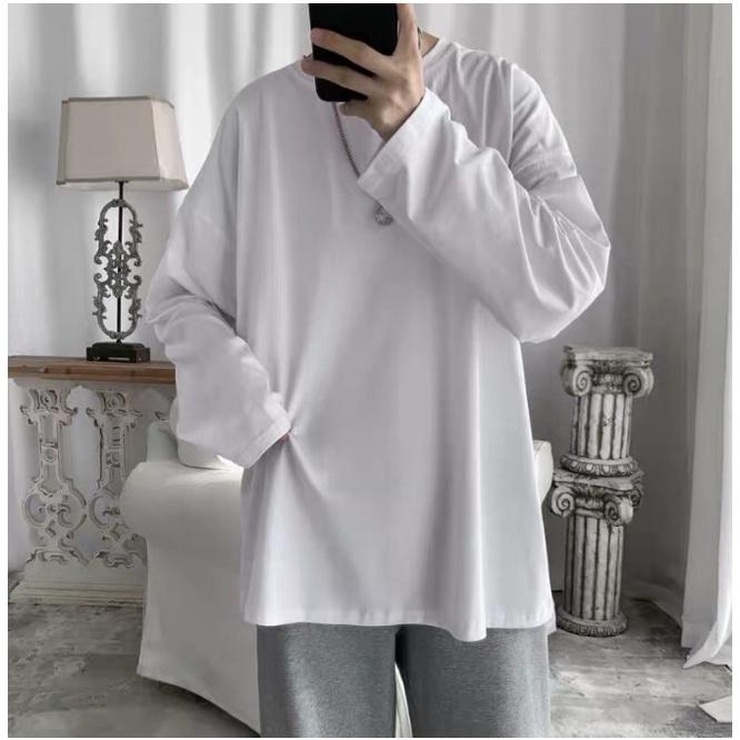 Áo thun cotton 4 chiều trơn tay dài unisex phong cách, năng động,tươi trẻ cá tính dễ phối đồ,Áo dài tay nam nữ trơn unisex dáng rộng cá tính phong cách hàn quốc