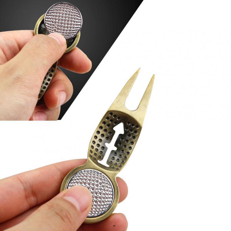 Golf  Repair Tool,  Metal Detachable Golf Ball Marker, Golf Ball Alignment Tool