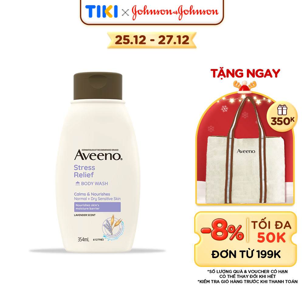Sữa tắm cho da nhạy cảm, giảm căng thẳng hương lavender Aveeno Stress Relief 354ml