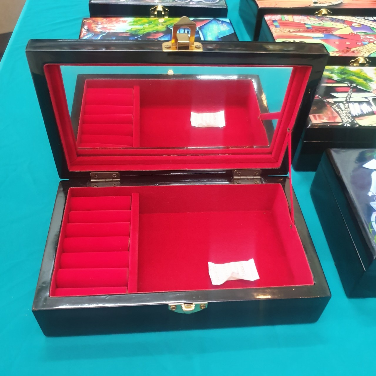 Hộp nữ trang Sơn Mài Cao Cấp 12x20x6 cm đựng đồ trang sức, vật dụng nhỏ xinh, trang trí, quà tặng ý nghĩa