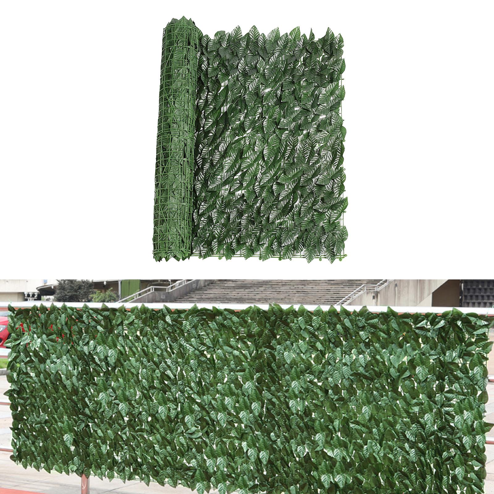 Artificial Faux Leaf Privacy Fence Screen Hedge Garden Decor 3Meter