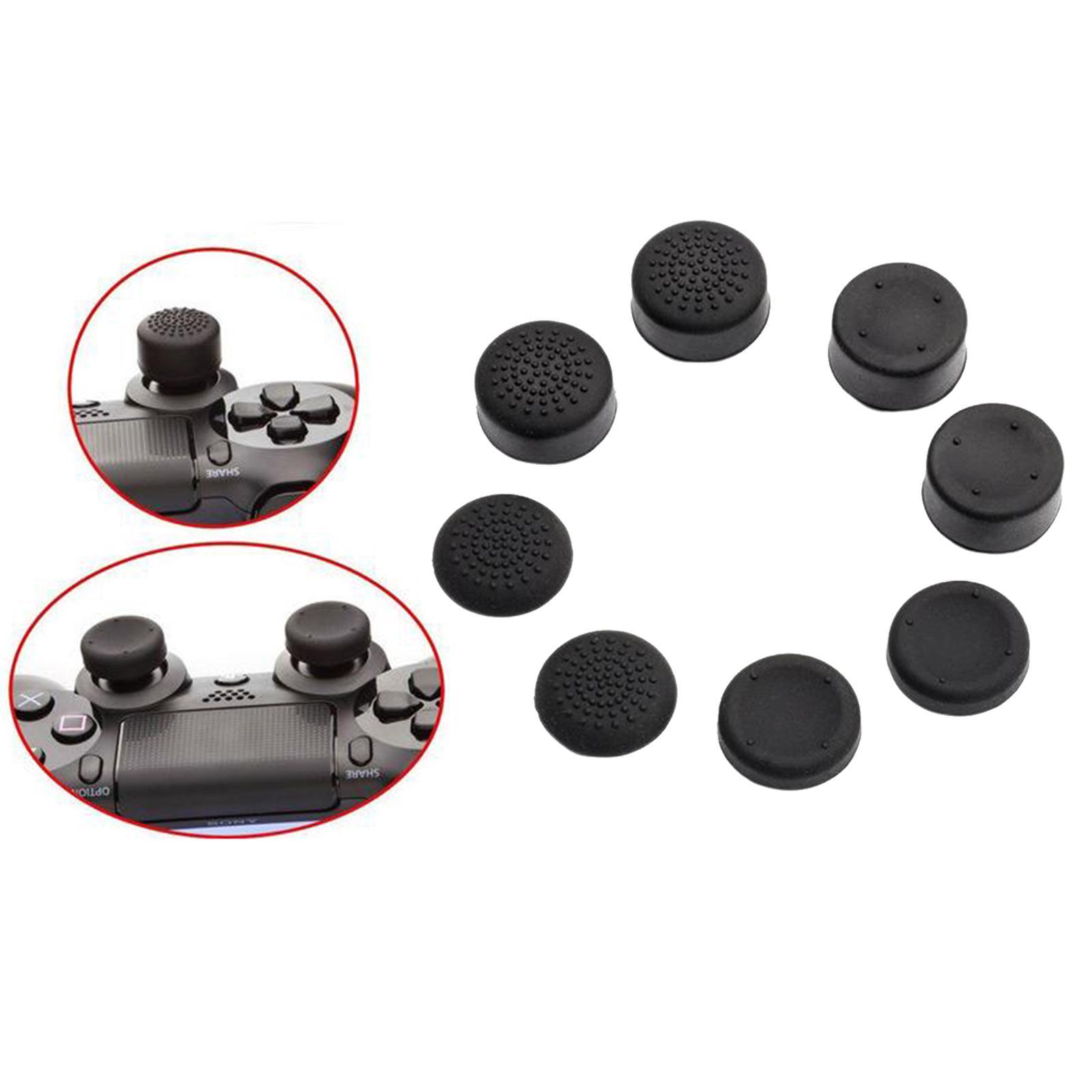 8 Pc   Grip Thumbsticks   For  Controller Black