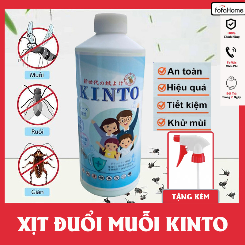Xịt Tinh Dầu Đuổi Muỗi Và Côn Trùng Chiết Suất Thiên Nhiên KINTO Không Gây Kích Ứng Da Công Nghệ Nhật Bản