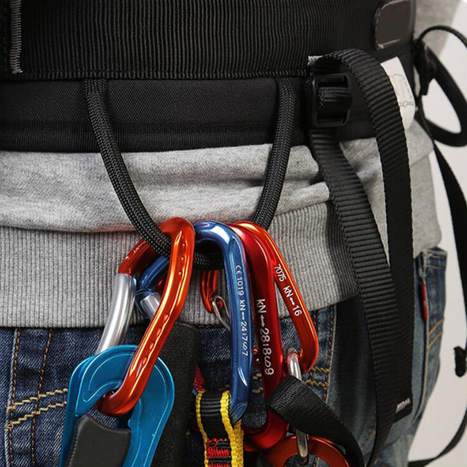 Outdoor Half Body Harness Rock Climbing Tree Rappelling Waist Belt Black L