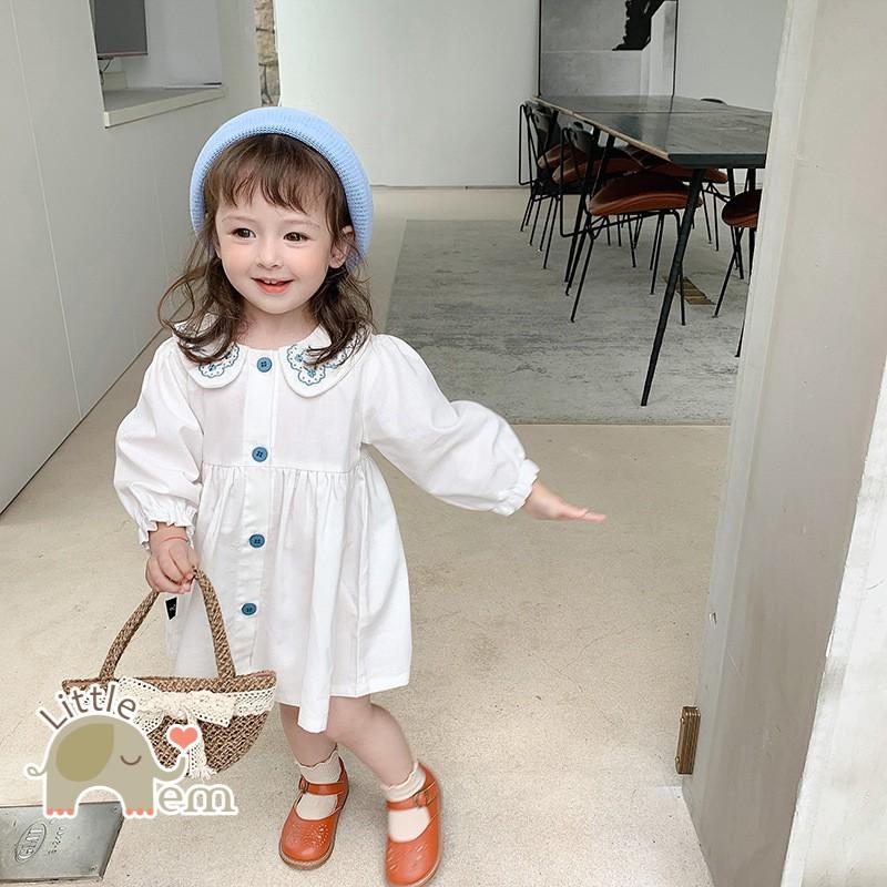 Váy bé gái _ Cổ sen thêu