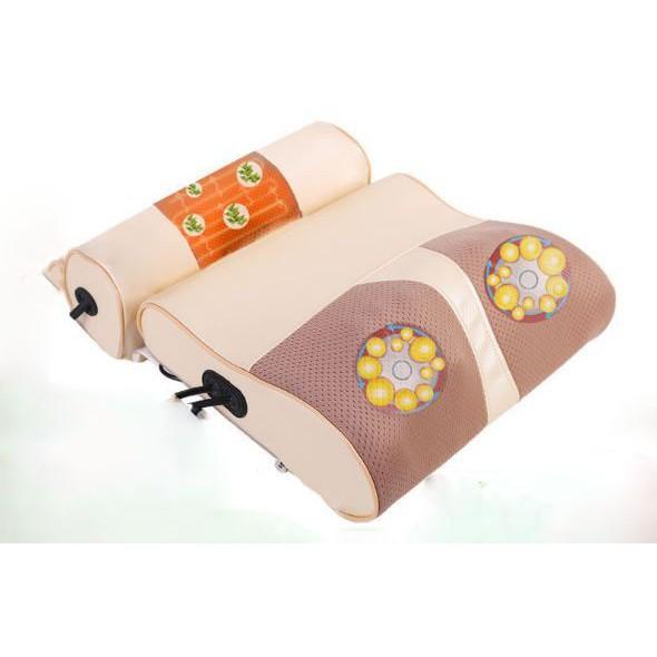 Gối Massage Vai Lưng Cổ, Tặng kèm gối chèn X405 bảo hành 5 tháng