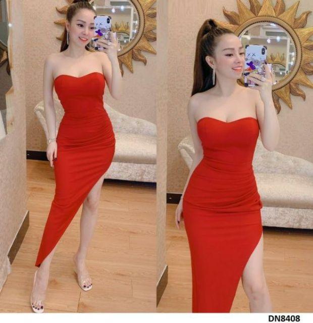 Đầm dài cúp ngực xẻ tà sexy
