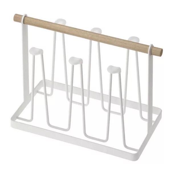 Khay úp ly kèm khay hứng nước bằng gỗ cao cấp