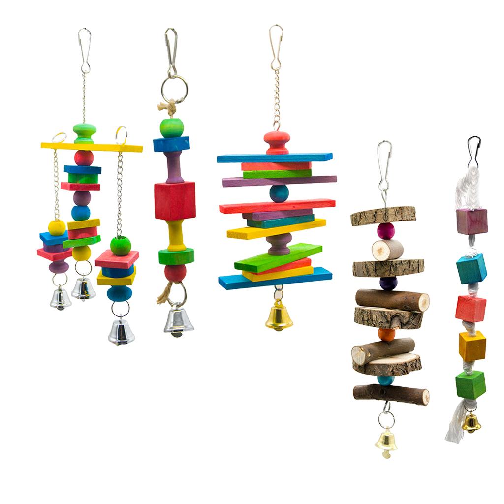 Parrot Toys Bird Swing Bite Chewing Hanging Toys Cage Decoration Type 1