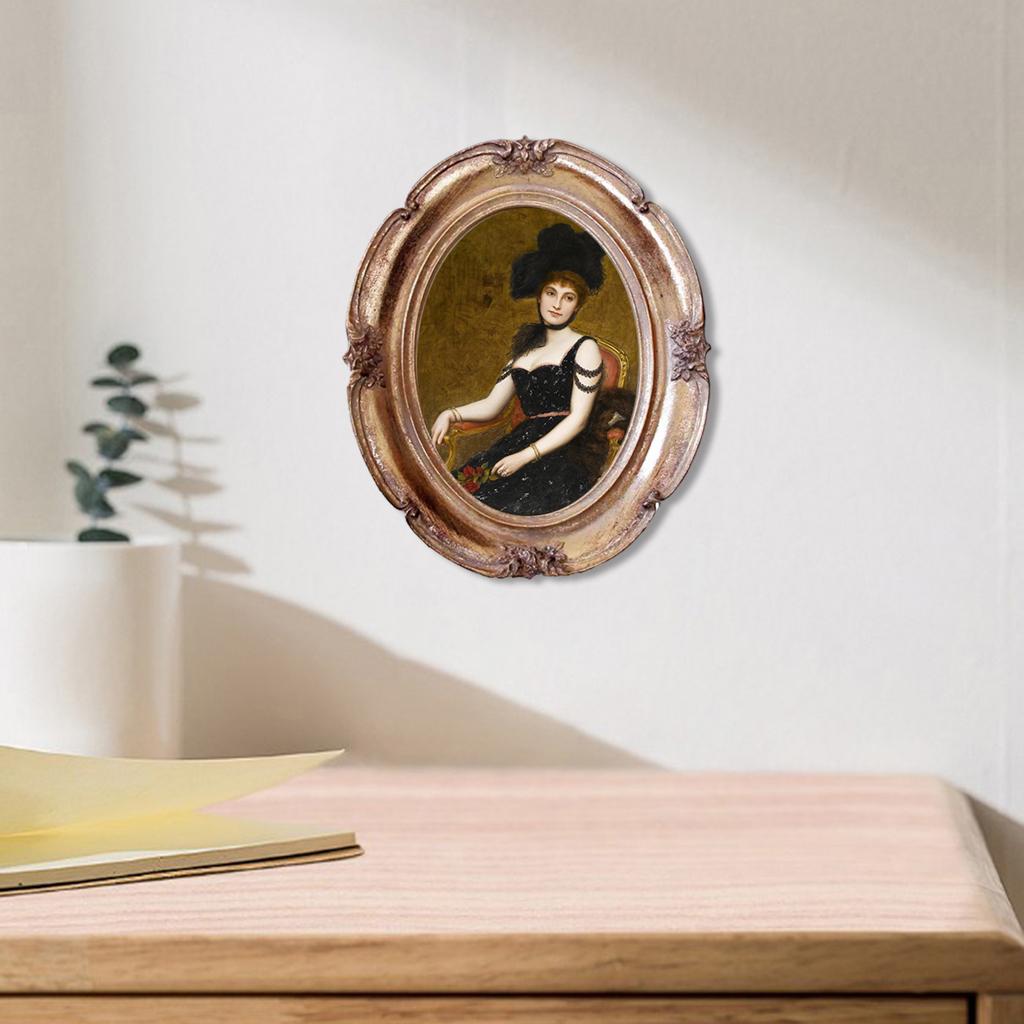 Resin Photo Frame Oval Antique Frames for Wedding Gifts Home Decor